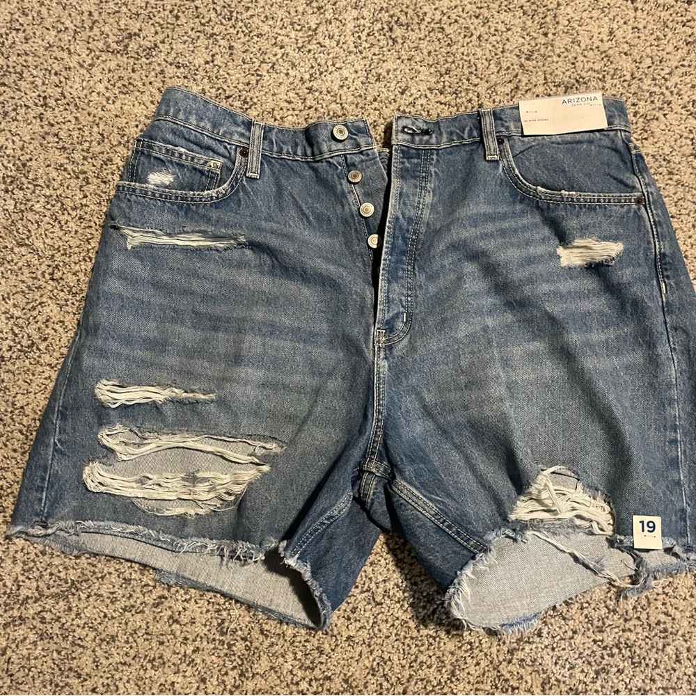 Arizona- Size 19 Juniors - Distressed Denim Shorts
